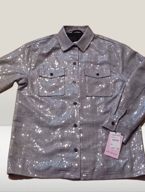 NWT AVEC les FILLES Sequin Jacket L